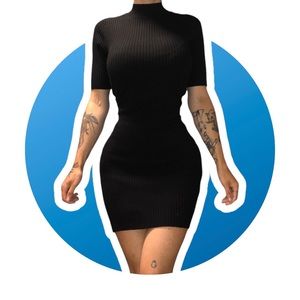 Simons | T-shirt Bodycon Dress | Black